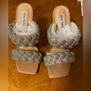 Steve Madden, Silver Rhinestone Heels